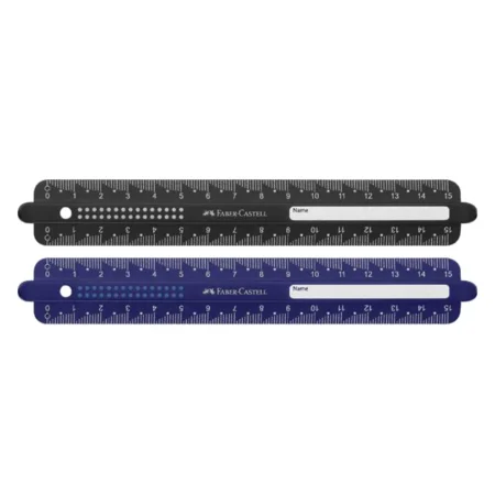 Faber-Castell Lineal 15 cm, black/blue