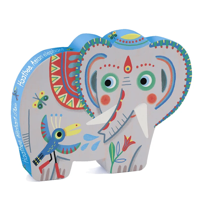 Djeco silhouet puslespil, elefant - 24 brikker