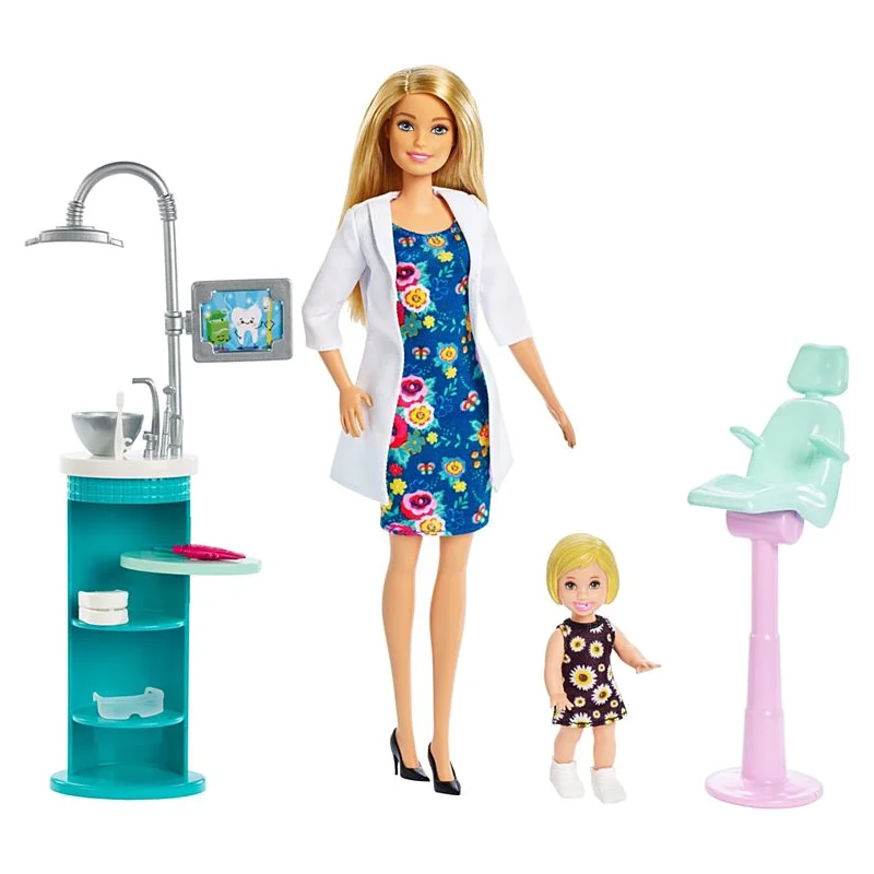 Barbie dukke, tandlæge - lyst hår