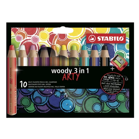 Stabilo Arty Woody farveblyanter, 10 stk