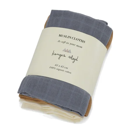 Konges Sløjd 3-pak stofbleer, French Blue