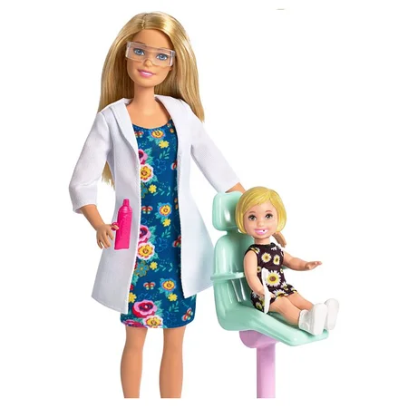 Barbie dukke, tandlæge - lyst hår