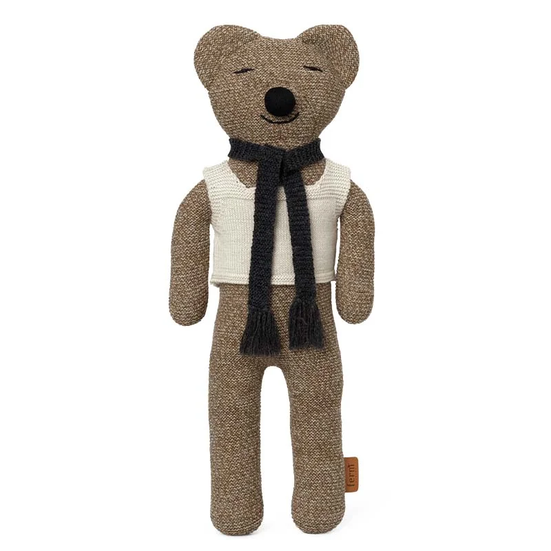 Ferm Living Teddybär aus gestrickter Merinowolle