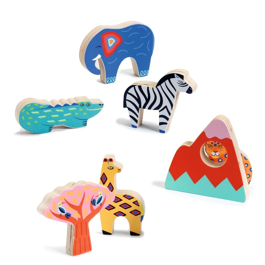 Djeco Holzpuzzle, Savannenmärchen