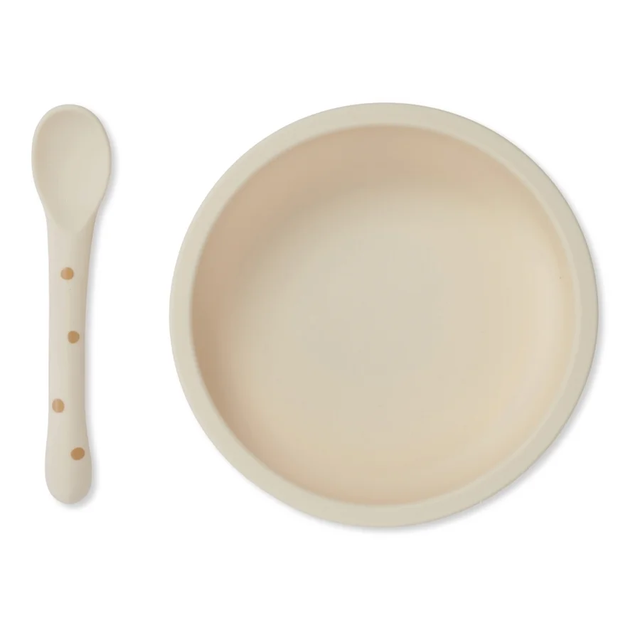 Konges Sløjd silicone spisesæt, Terracotta Dot