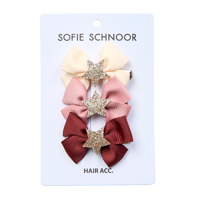 Sofie Schnoor Haarspangen mit Schleifen & Sternen, 3 stk