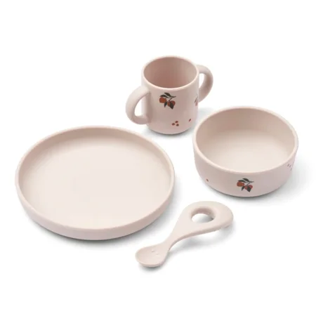 Liewood Vivi Babygeschirrset mit Print, peach / sandy