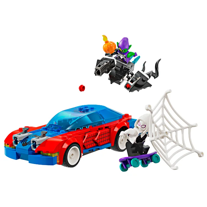 LEGO® Marvel, Spider-Mans Rennfahrzeug & Venom Green Goblin