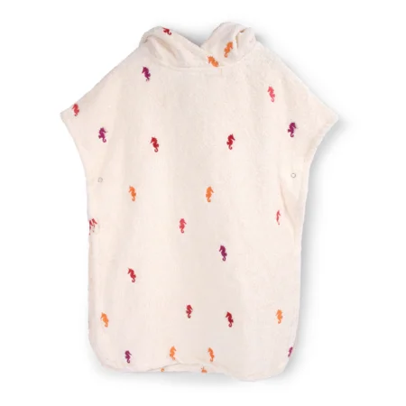 Filibabba badeponcho, søhest broderi