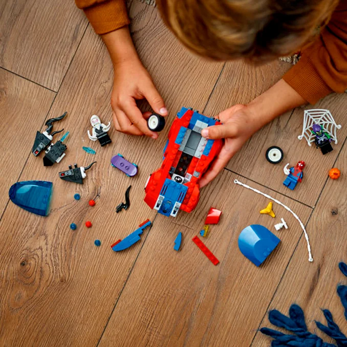 LEGO® Marvel, Spider-Mans Rennfahrzeug & Venom Green Goblin