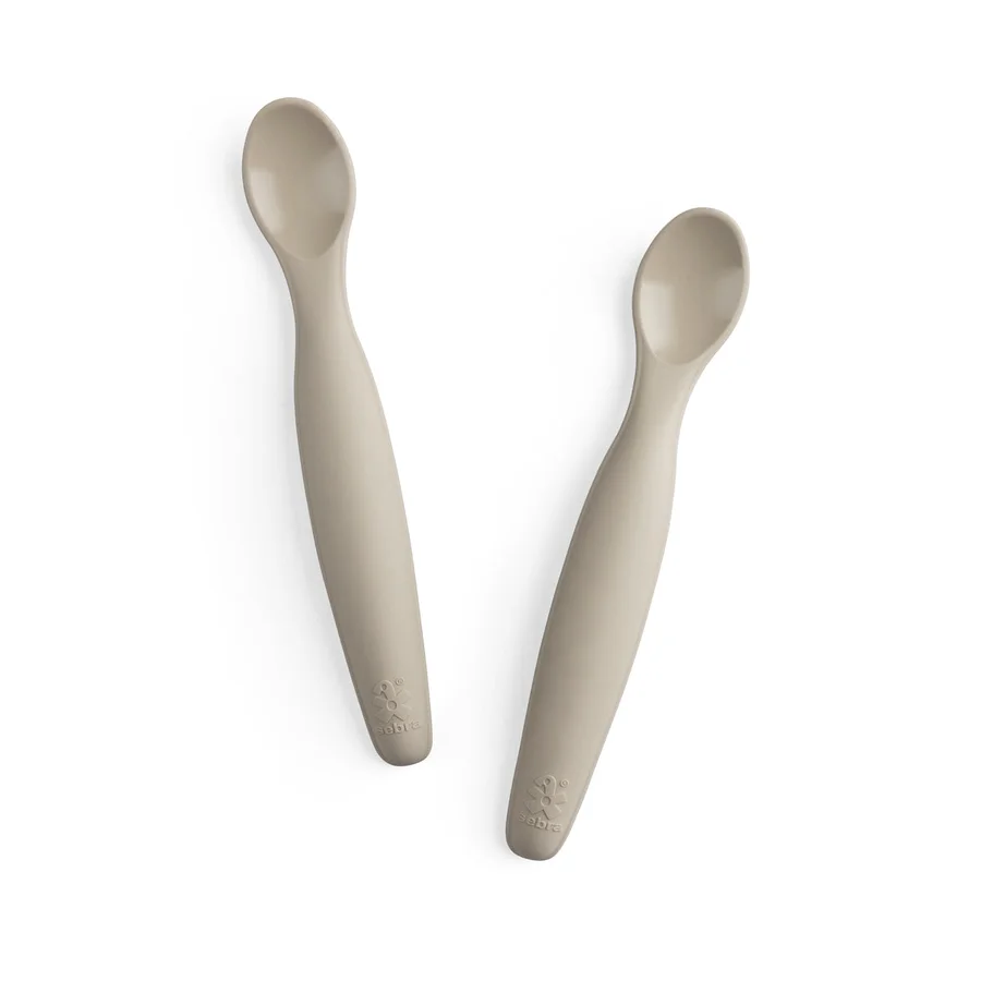 Sebra Silikonlöffel-Set lang, beige