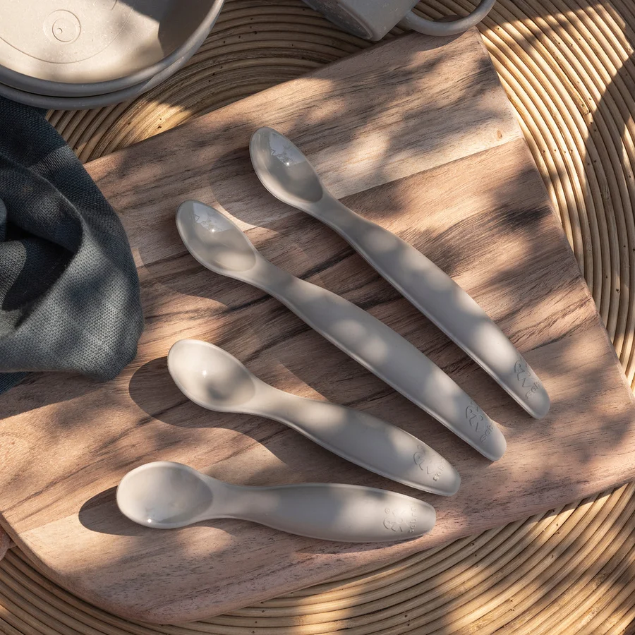 Sebra Silikonlöffel-Set kurz, beige