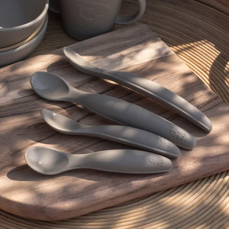 Sebra Silikonlöffel-Set lang, beige