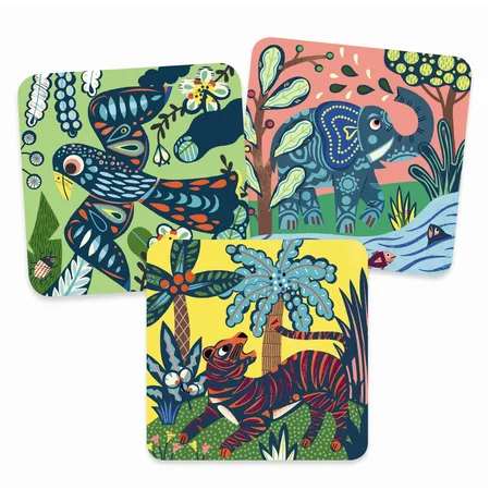 Djeco kreativ leg, Scratch kort for de små, Store dyr