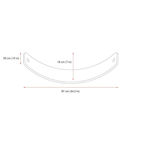 CurveLab Balancebord mit Filz, Perfect Arc - grau