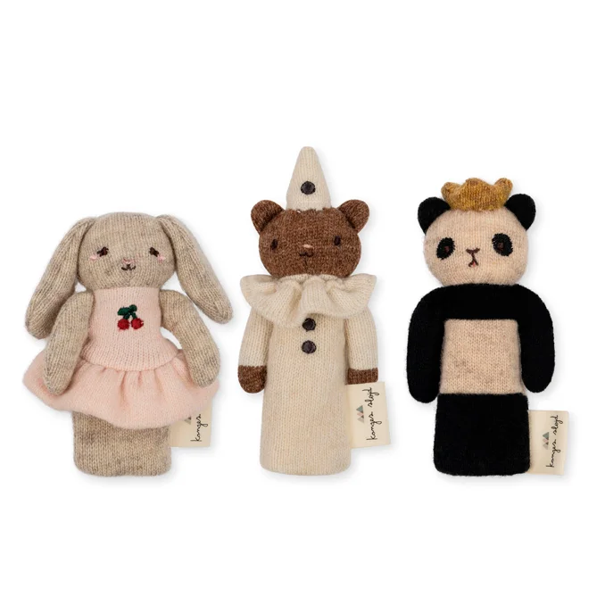 Konges Sløjd 3er-Pack Fingerpuppen, multi