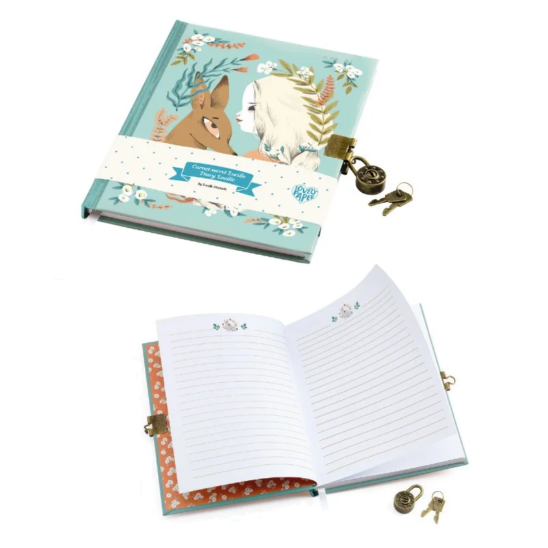Djeco Lovely Paper Tagebuch mit Schloss, Lucille