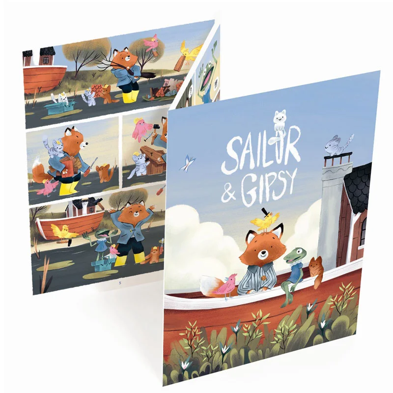 Djeco Selbstgemachter Comic, Gibsy und der Seemann
