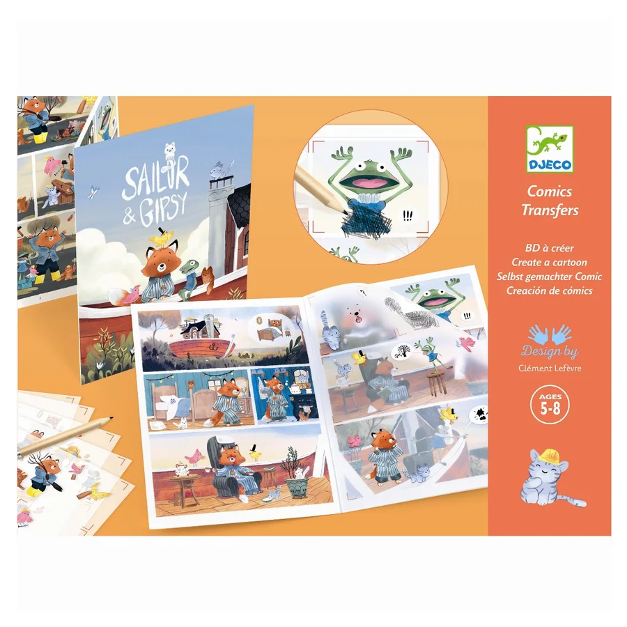 Djeco Selbstgemachter Comic, Gibsy und der Seemann