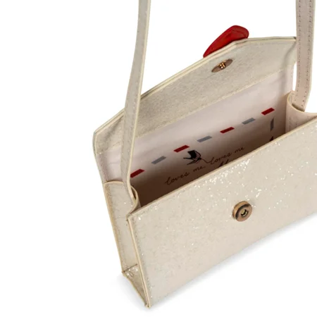 Konges Sløjd Love Letter Tasche, cream glitter