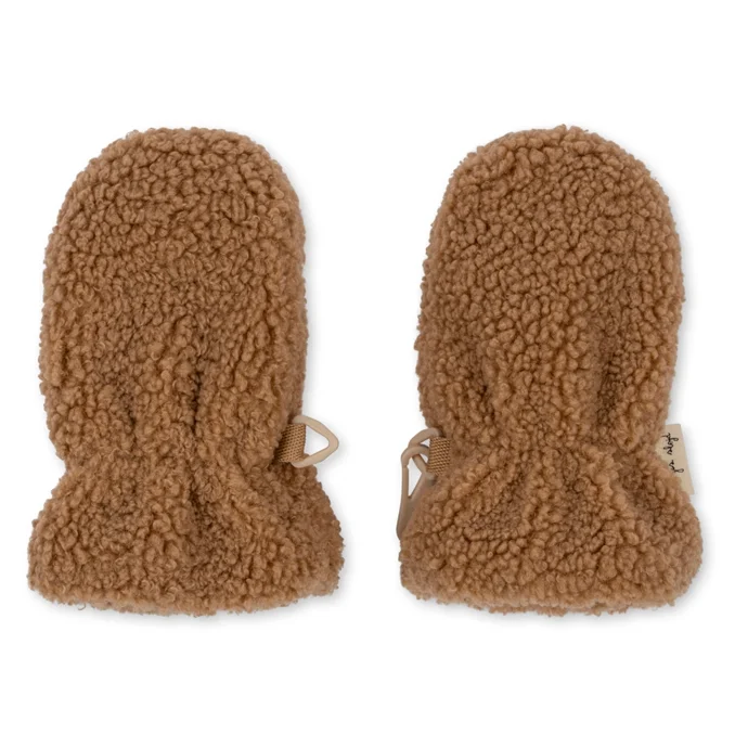 Konges Sløjd Grizz Teddy-Babyfäustlinge, shitake