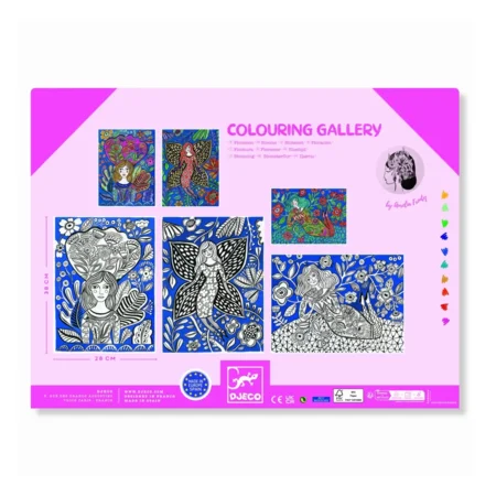 Djeco Poster zum Anmalen, Galerie Blumen