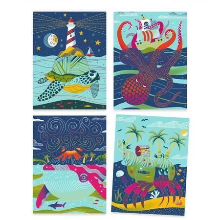 Djeco Kratzbilder, Unter dem Meer