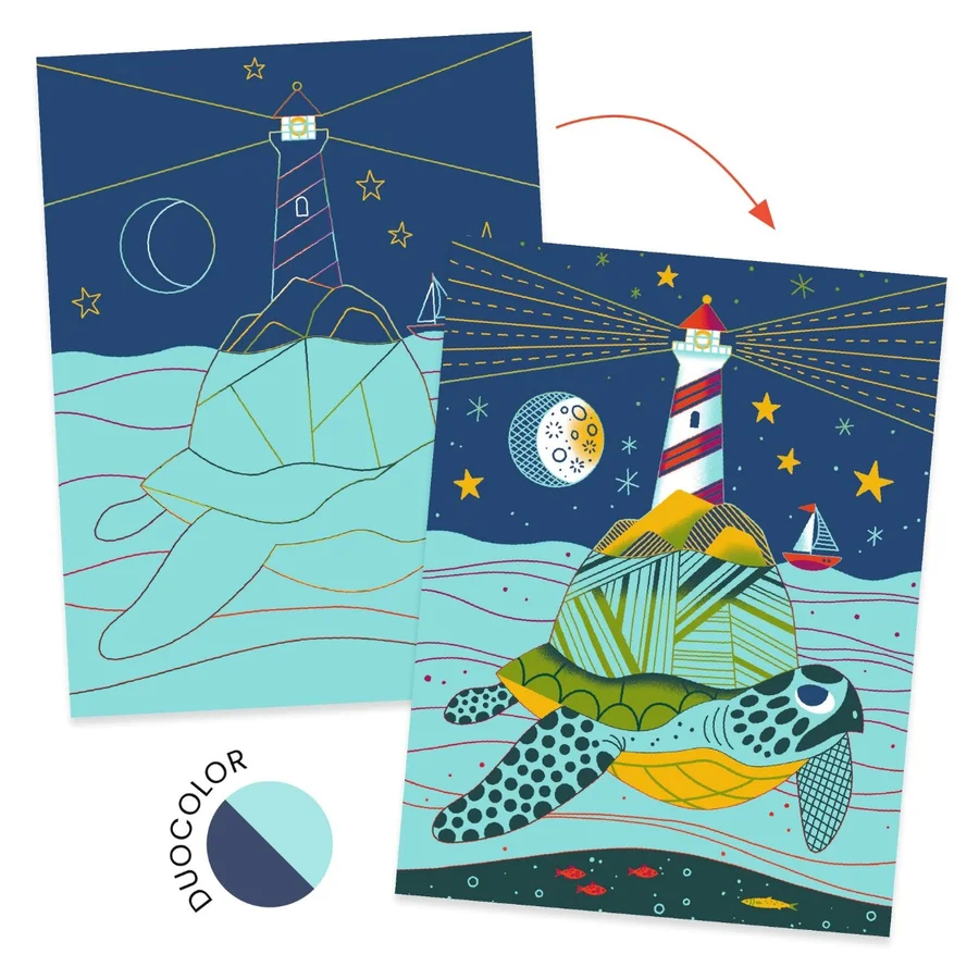 Djeco Kratzbilder, Unter dem Meer