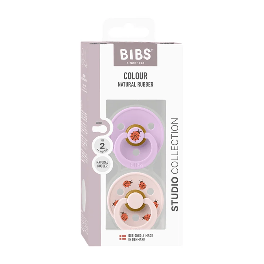 BIBS 2er-Pack Studio Colour Schnuller Gr. 2 - Ladybug Violet Sky Mix