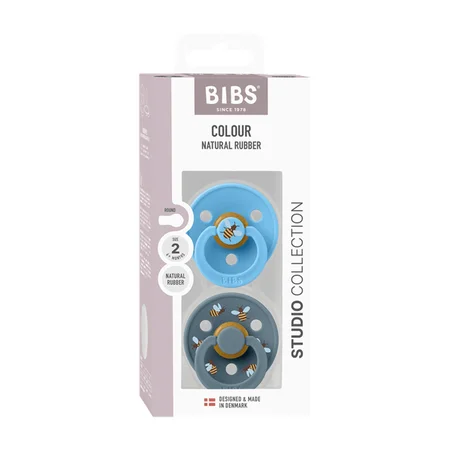 BIBS 2er-Pack Studio Colour Schnuller Gr. 2 - Bumblebee Breeze mix	