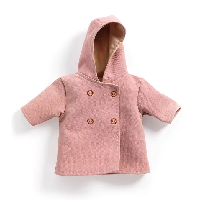 Djeco Pomea Puppenkleidung - Mantel mit Kapuze