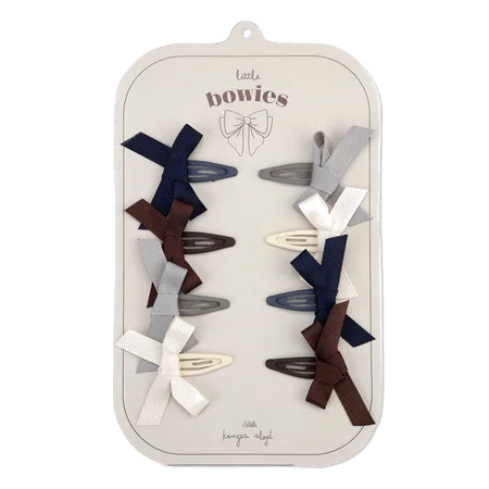 Konges Sløjd 8-pak hårspænder m.sløjfe, harlequin