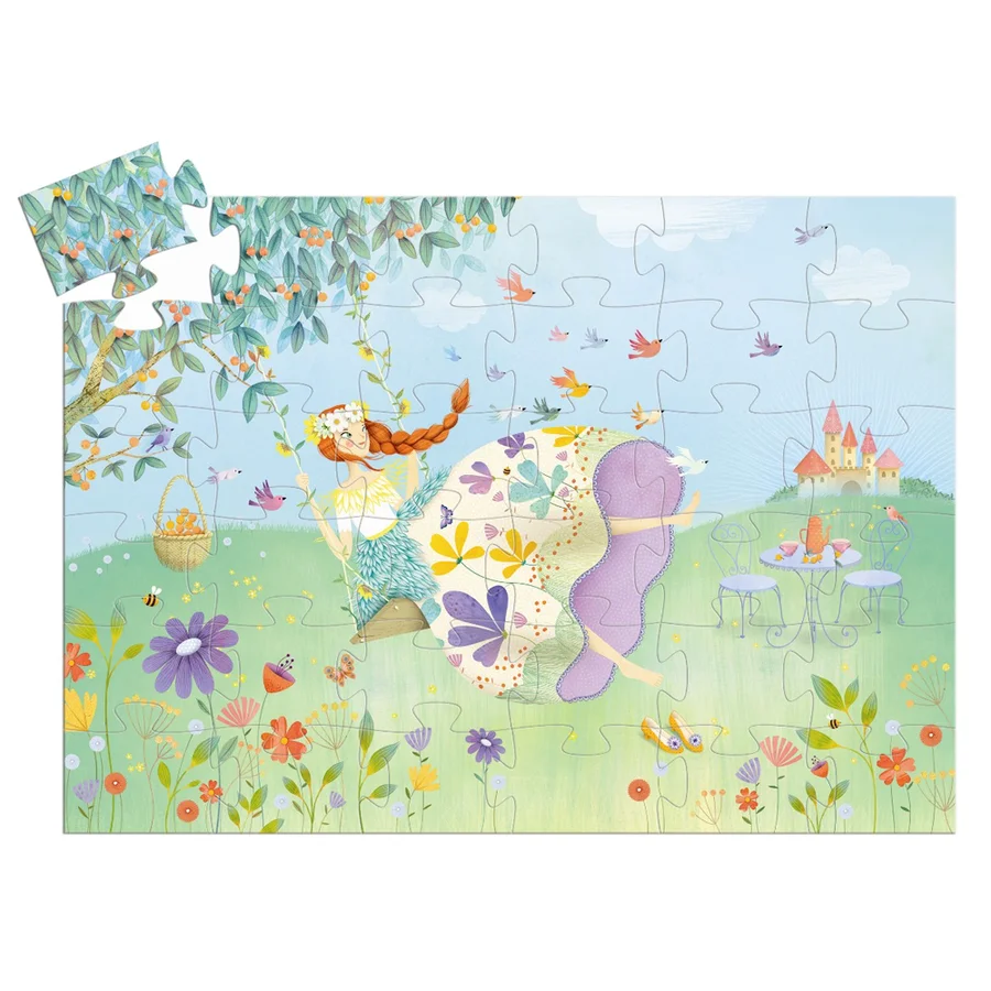 Djeco Silhouettenpuzzle, Frühlingsprinzessin - 36 Teile