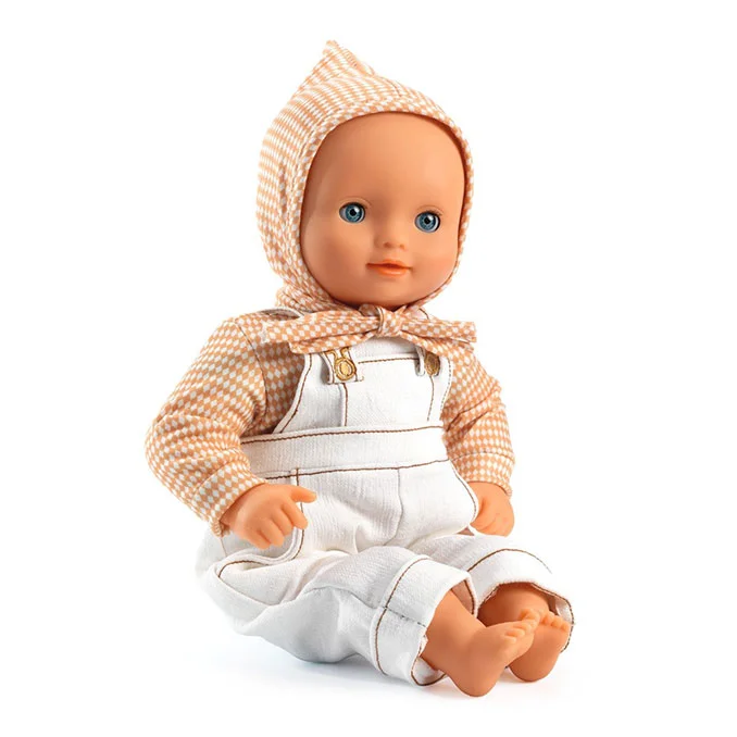 Djeco Pomea dukketøj - sæt med overalls, Cannelle