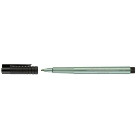 Faber Castell artist pen, metallic grøn