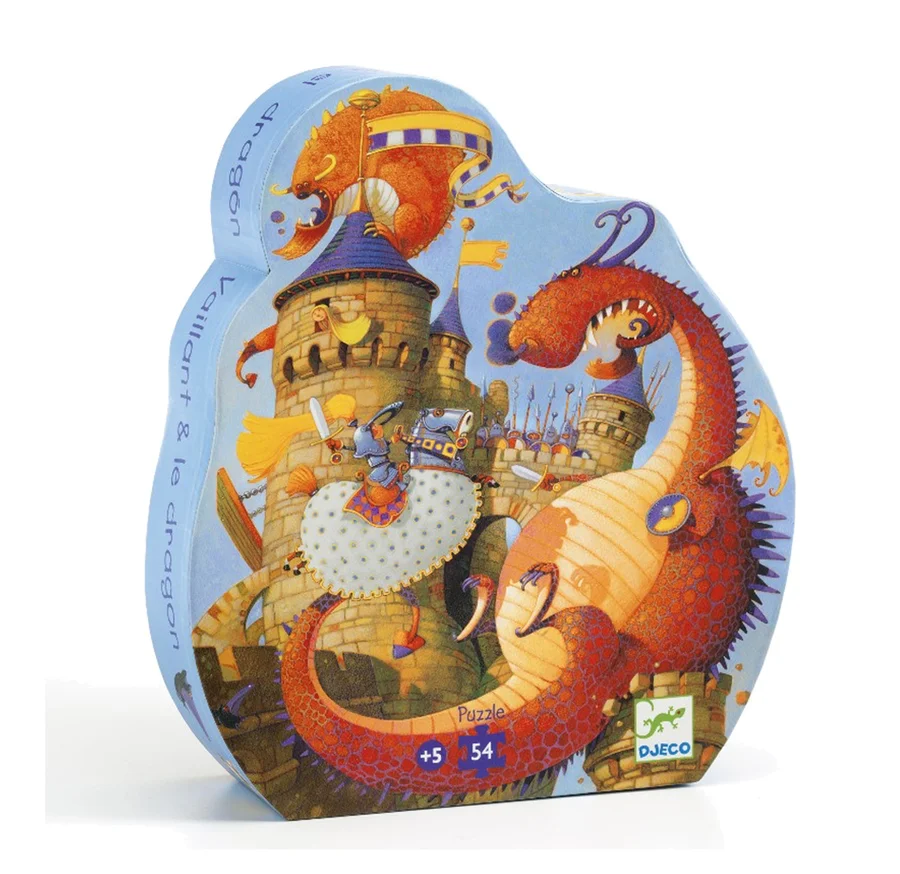 Djeco Silhouettenpuzzle mit Drache - 54 Teile