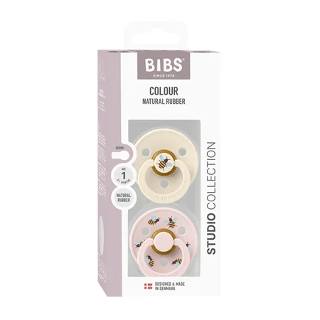 BIBS 2er-Pack Studio Colour Schnuller Gr 1 - Bumblebee Ivory Mix