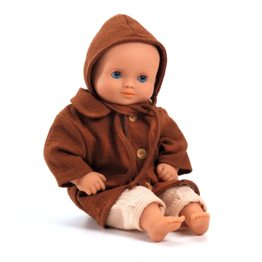 Djeco Pomea Puppenkleidung, Mantel und Hut