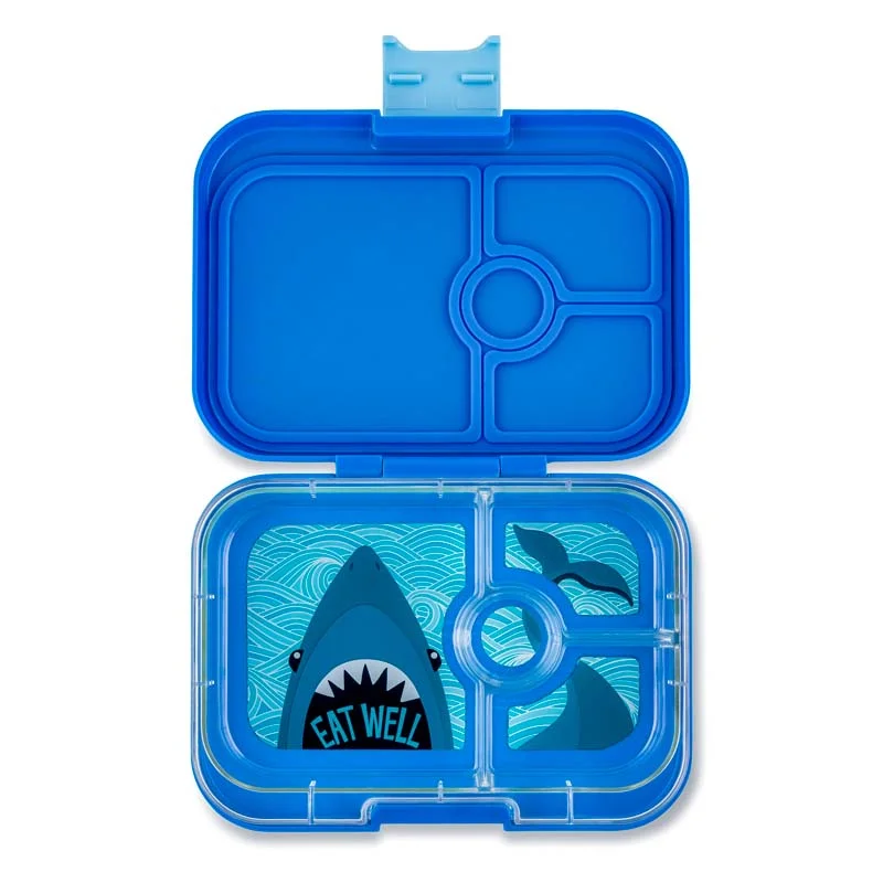 Yumbox Panino madkasse m. 4 rum, True Blue - Shark tray