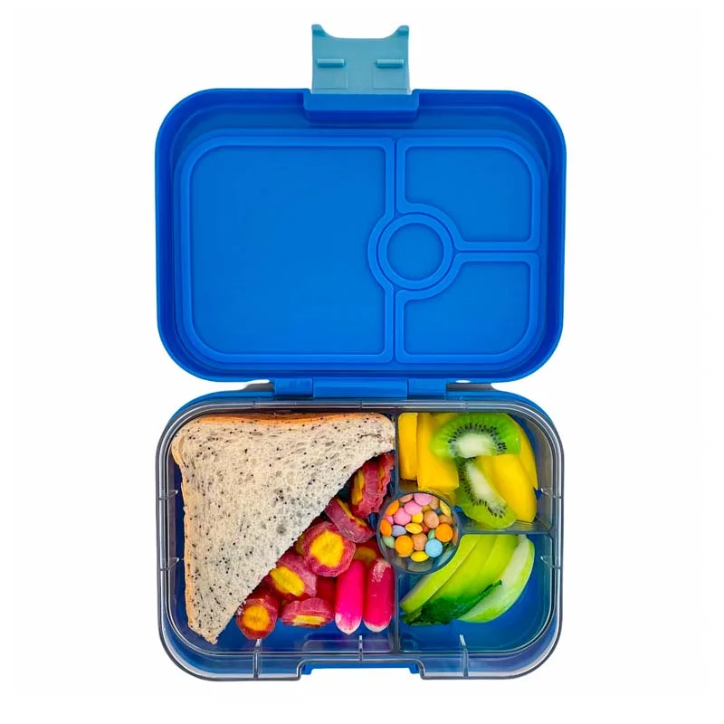 Yumbox Panino madkasse m. 4 rum, True Blue - Shark tray