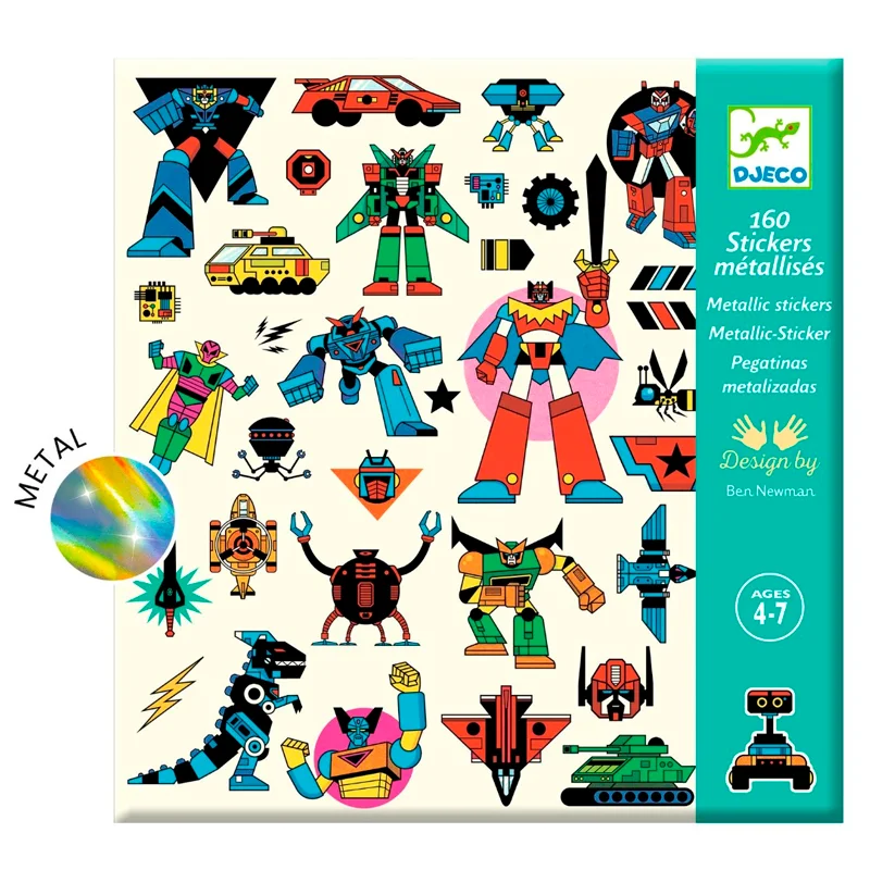 Djeco Metallic-Sticker, Zauberei und Magie 