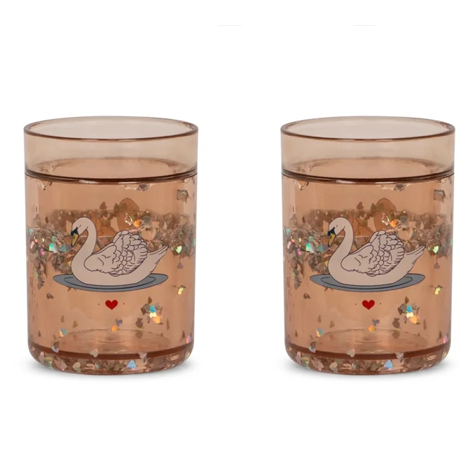 Konges Sløjd 2er-Pack Glitter-Tasse, swan