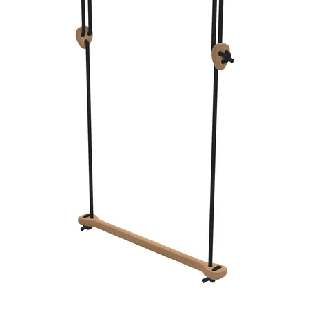 Lillagunga Trapez, Eiche, schwarze Seile, 3,80-4,80 m