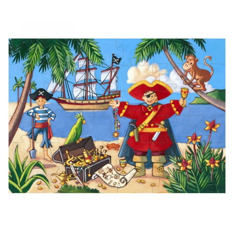 Djeco Silhouetten Puzzle, Pirat, 36 Teile