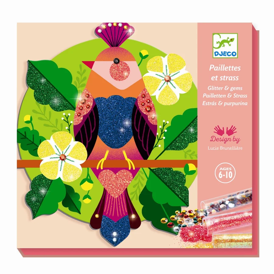 Djeco Kreativbox Glitzerkarten, Paradies