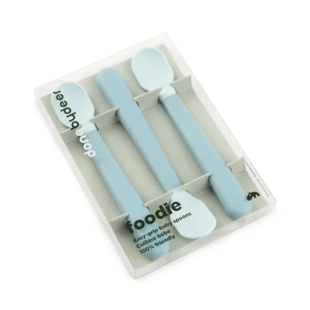 Foodie Easy-Grib 3er-Pack Baby-Löffel, blue, Done by Deer 