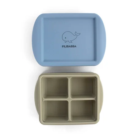 Filibabba 2er-Pack Gefrierbehälter für Babynahrung, Ocean Mix