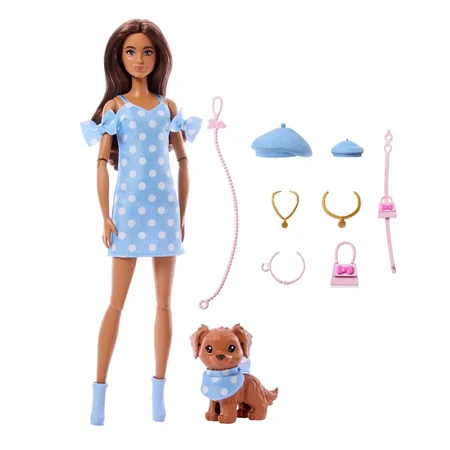 Barbie mit Hund im Partnerlook, Punkte