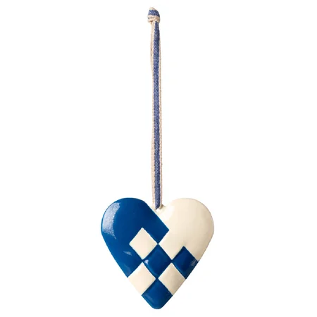 Maileg Metall Weihnachtsanhänger, großes Herz - Dark blue