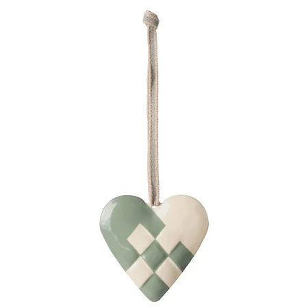 Maileg Metal Weihnachtsanhänger, großes Herz - Mint